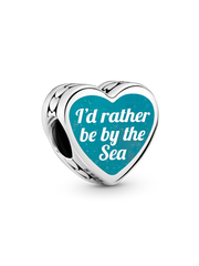 Beach Sandal Heart Charm - Sterling silver