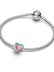 Beach Sandal Heart Charm - Sterling silver