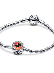 Rodeo Bucking Bull Charm - Sterling silver