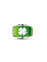 Clover Murano Charm - Sterling silver