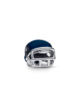 Navy Football Helmet Charm - Sterling silver