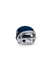 Navy Football Helmet Charm - Sterling silver