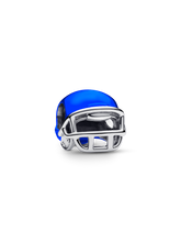 Royal Blue Football Helmet Charm - Sterling silver