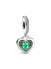 Clover Good Luck Dangle Charm - Sterling silver