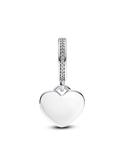 Clover Good Luck Dangle Charm - Sterling silver