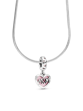 Script Heart Mom Necklace Set