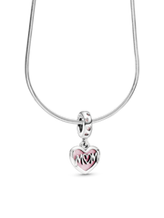 Script Heart Mom Necklace Set