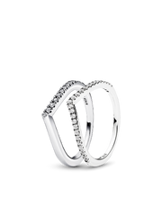 Shimmering Wishbone Ring Set