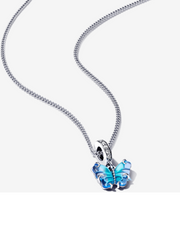 Blue Murano Glass Butterfly Necklace Set