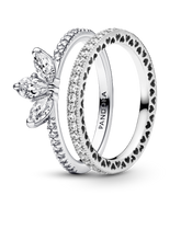 Tear-shaped Tiara Ring Set