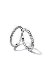 Pandora ME Pyramids & Pavé Ring Set