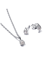 Pandora Infinite Lab-grown Diamond Jewelry Gift Set, Sterling Silver