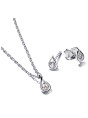 Pandora Infinite Lab-grown Diamond Jewelry Gift Set, Sterling Silver