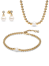 Treated Freshwater Cultured Pearl & Beads Jewelry Set