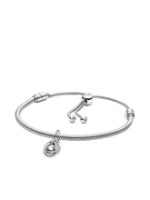 April Eternity Circle Dangle Charm Bracelet Set
