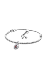 July Eternity Circle Dangle Charm Bracelet Set