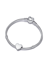 Engravable Heart Charm Bracelet Set