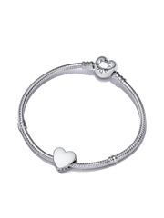 Engravable Heart Charm Bracelet Set
