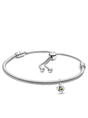 August Eternity Circle Dangle Charm Bracelet Set