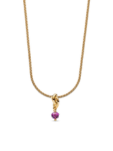February Eternity Circle Dangle Charm Necklace Set