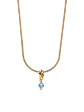 March Eternity Circle Dangle Charm Necklace Set