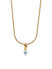 March Eternity Circle Dangle Charm Necklace Set