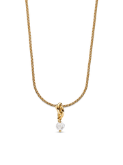 April Eternity Circle Dangle Charm Necklace Set