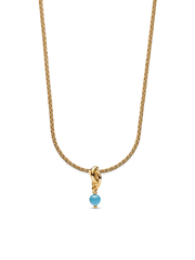 December Eternity Circle Dangle Charm Necklace Set