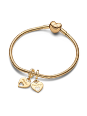 Mother-Daughter Splittable Heart Charm Bracelet Set