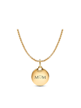 Engravable Round Tag Dangle Charm Necklace Set