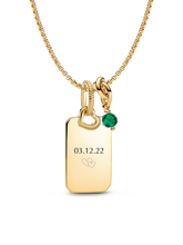 May Engravable Dangle Charm Necklace Set