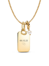 June Engravable Dangle Charm Necklace Set