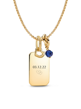 September Engravable Dangle Charm Necklace Set