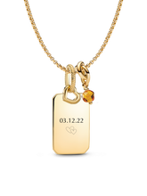 November Engravable Dangle Charm Necklace Set