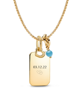 December Engravable Dangle Charm Necklace Set