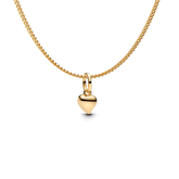 Mini Golden Heart Charm Necklace Set