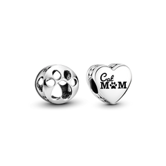 Cat Mom Charm Duo