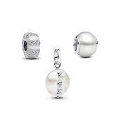 Silver Pearlescent Charm Trio