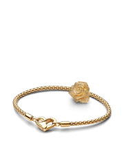 Golden Rose in Bloom Charm Bracelet Set