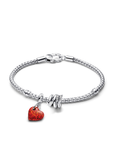 Heart and Arrow Charm Bracelet Set
