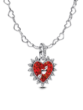 Spinnable Arrow Heart Charm Necklace