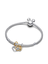 Mickey Mouse and Minnie Mouse Splittable Dangle Charm Bracelet Set