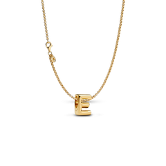 Letter E Charm Necklace