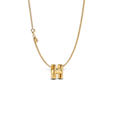 Letter H Charm Necklace