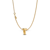 Letter T Charm Necklace
