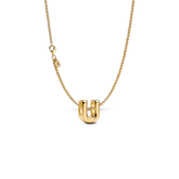 Letter U Charm Necklace