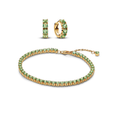 Sparkling Green Bracelet and Earring Set