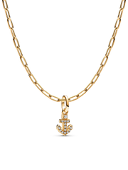 Sophia’s Anchor Charm Necklace Set - 14k Gold-plated unique metal blend