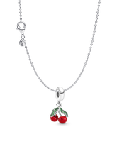 Megan’s Cherry Charm Necklace Set - Sterling silver