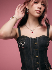 Megan’s Cherry Charm Necklace Set - Sterling silver